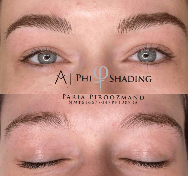 Permanent makeup eyebrow result