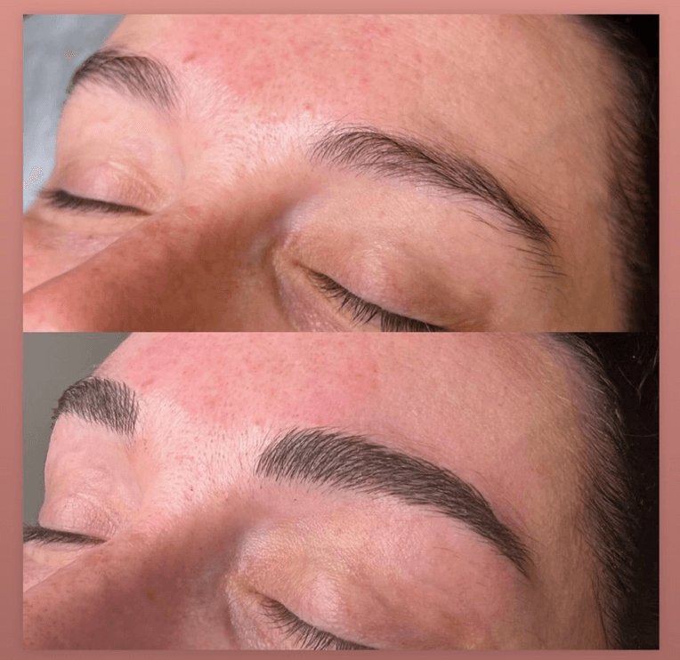 Ombre brows healed result